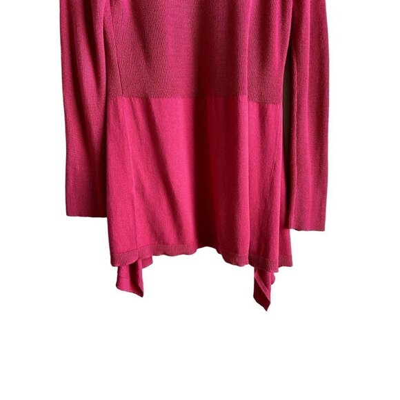 Chico's Size 0/US Size Small Pink Ribbed Open Duster Cardigan Sweater - Picture 6 of 6